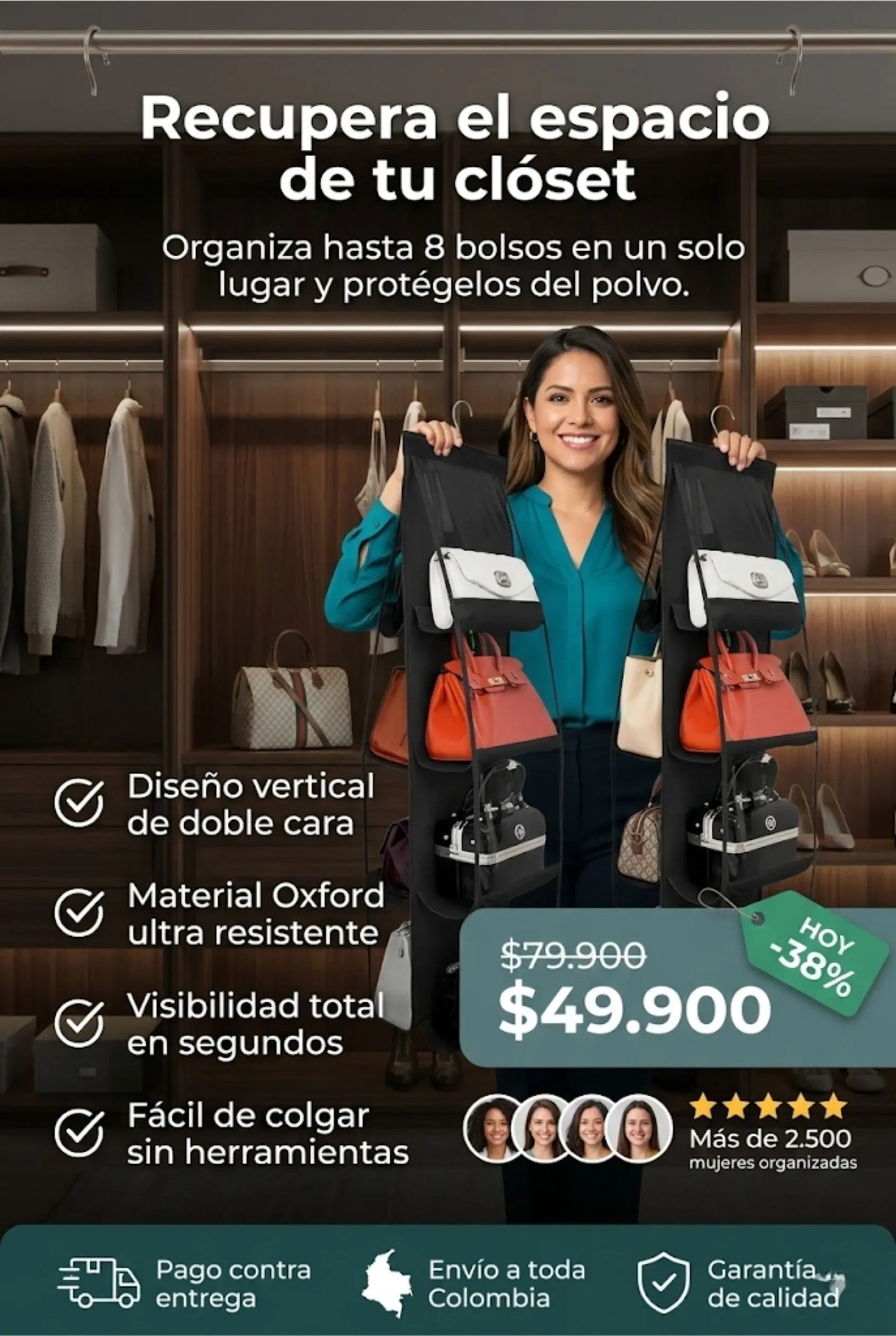 ORGANIZADOR DE BOLSOS X8 DS2520