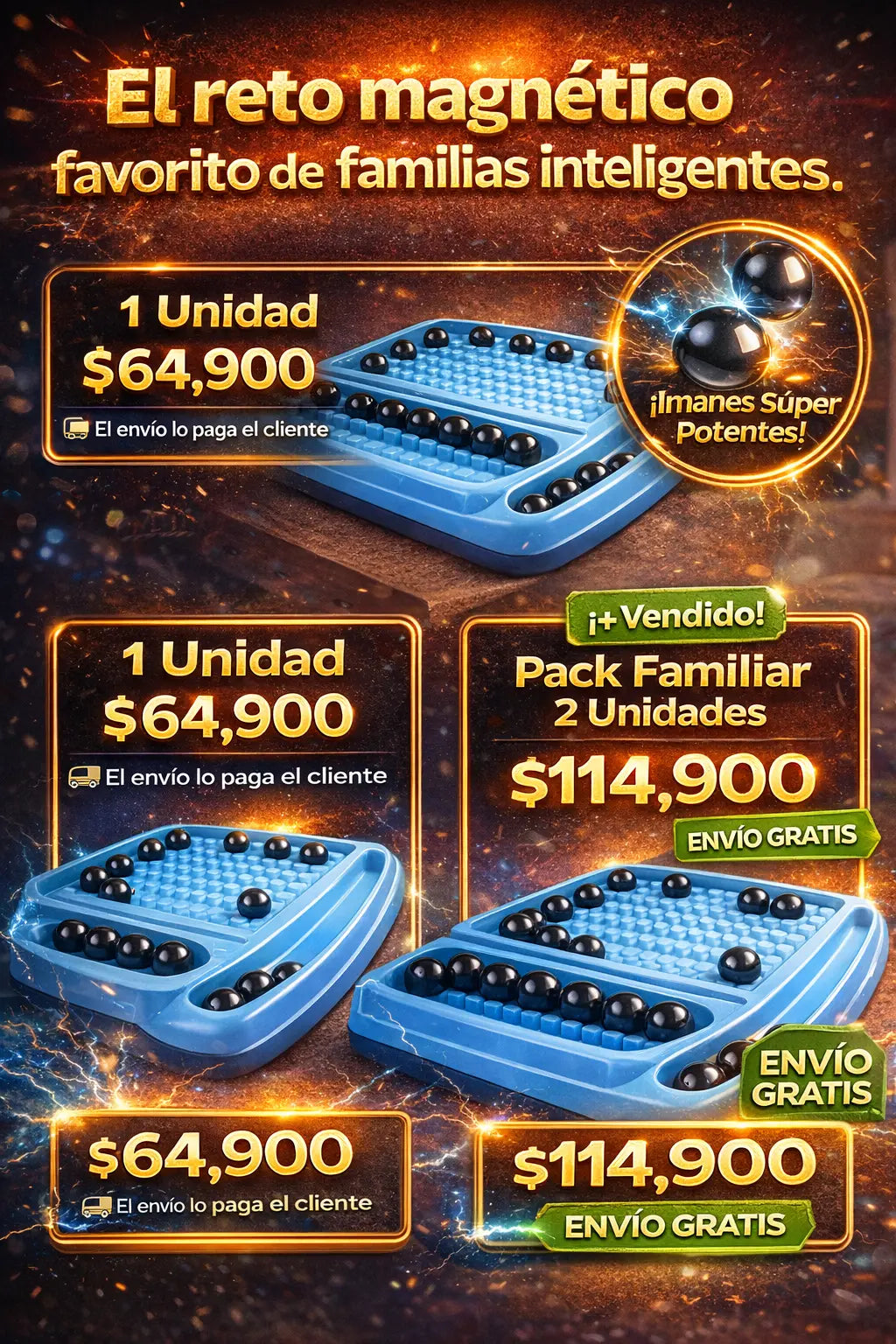 JUEGO MAGNETICO BATALLA IMANES AJEDREZ