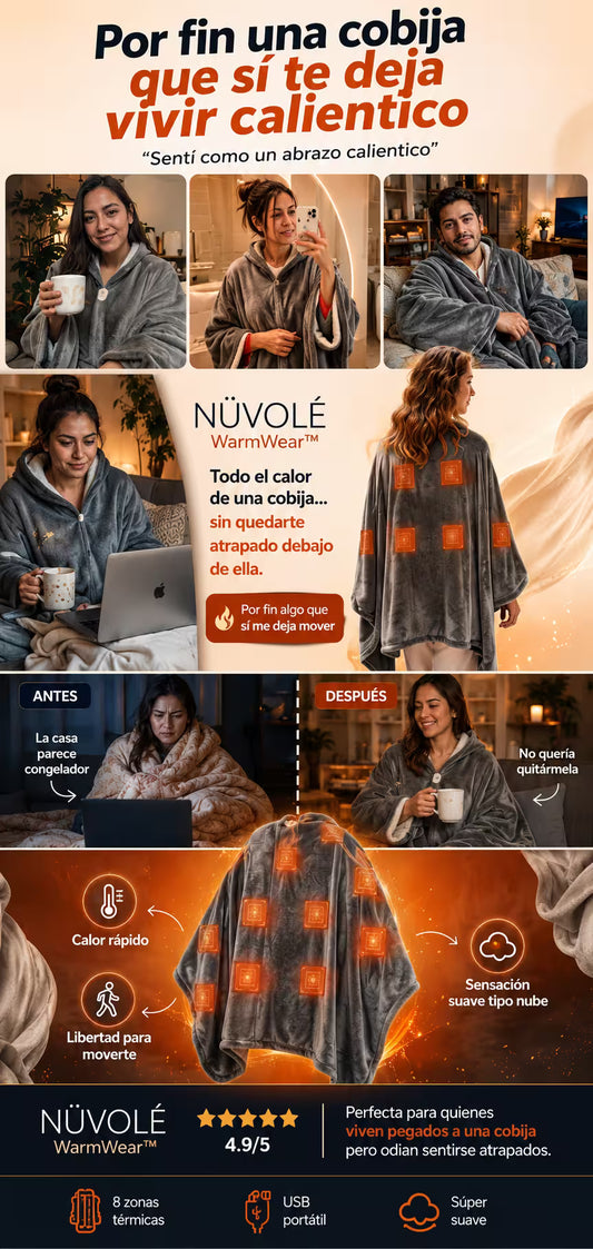 NÜVOLÉ WarmWear™  Siente calor de verdad con esta Manta termica
