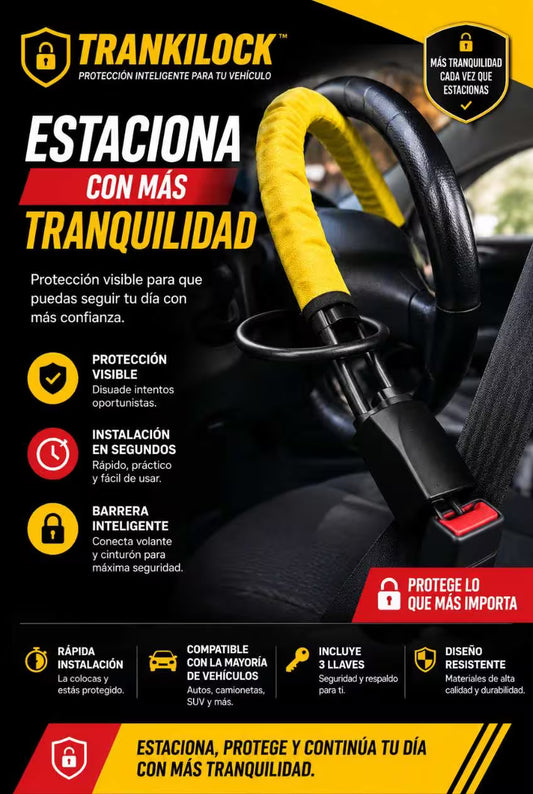 TRANKILOCK™ Sistema Inteligente de Protección Vehicular, Estaciona Con Más Tranquilidad
