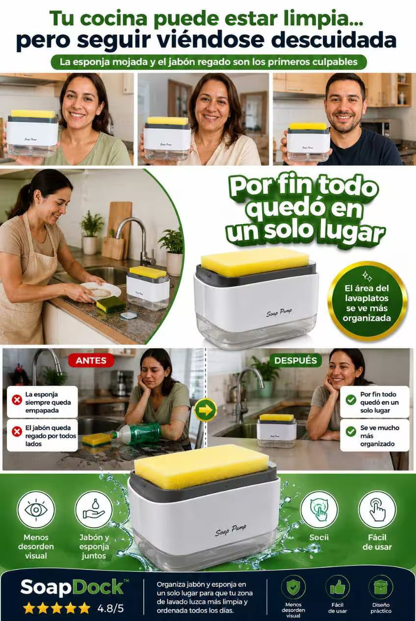 SoapDock™ Cocina Que Se Ve Limpia Todo El Día