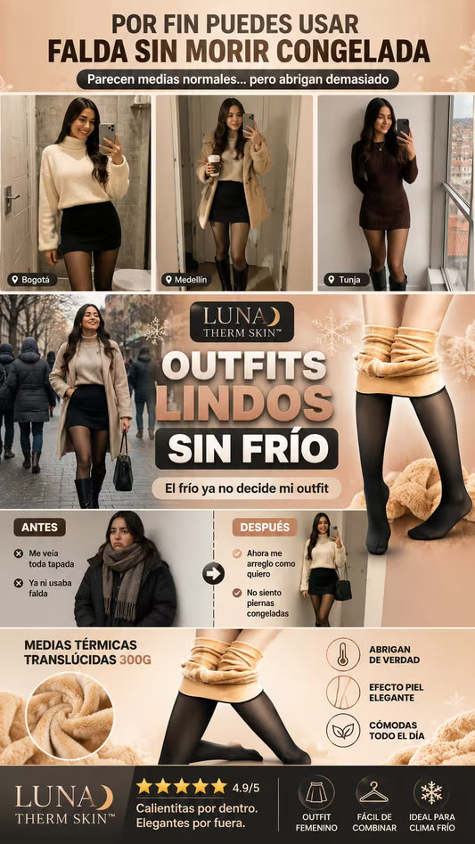 LUNA THERM SKIN™ MEDIAS TRANSLUCIDAS PLUS. Calientitas por dentro. Elegantes por fuera.