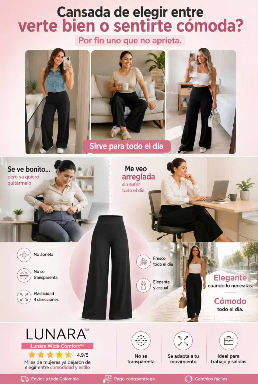 Lunara Wide Comfort™ Elegante cuando lo necesitas. Cómoda todo el día.