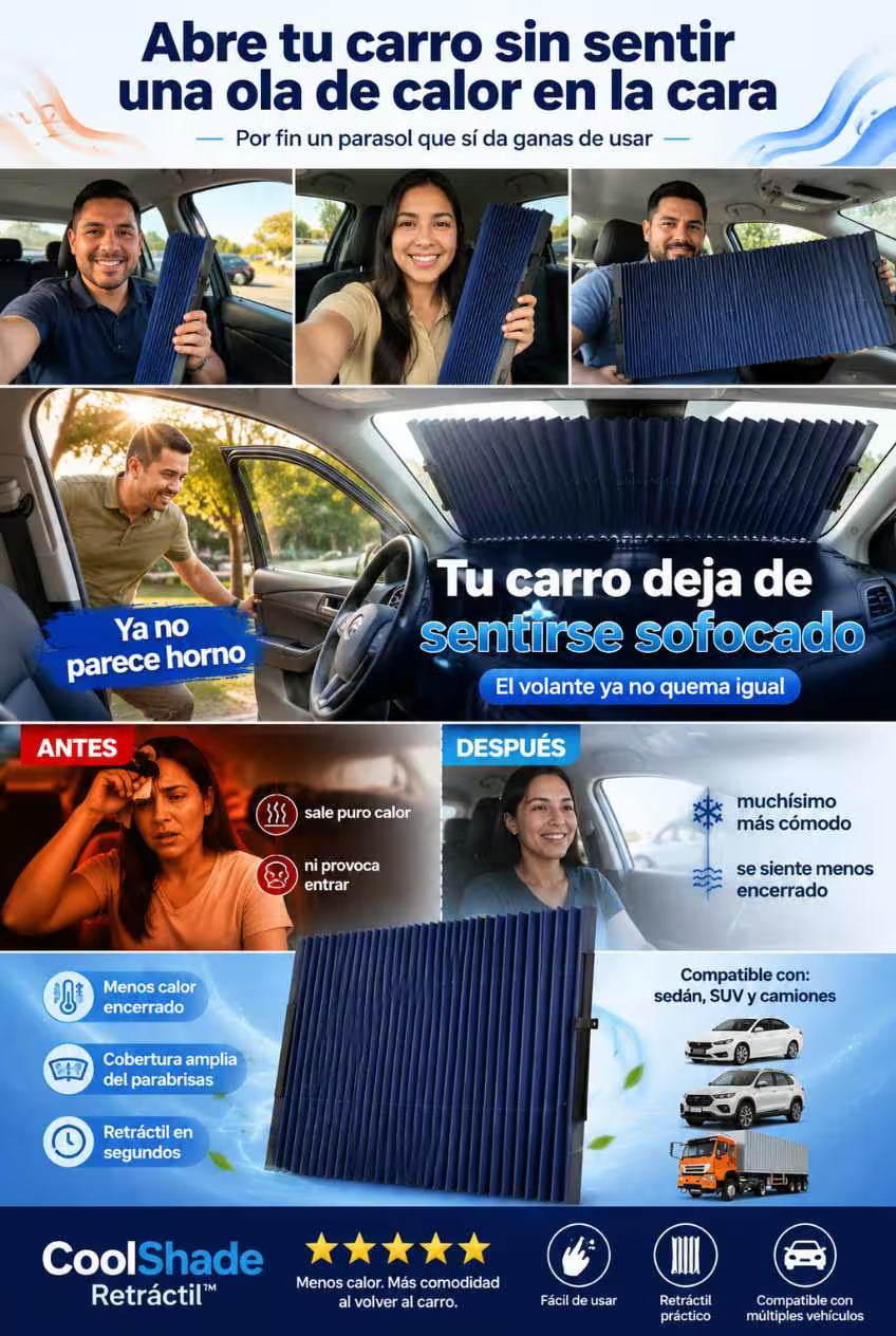 CoolShade Retráctil™ Menos calor. Más comodidad al subirse al carro.