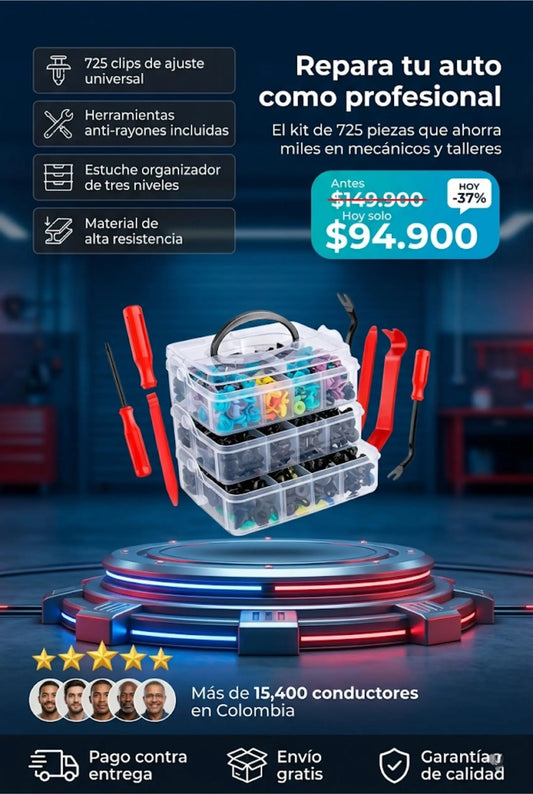 Clips Pines De Sujecion Para Carro