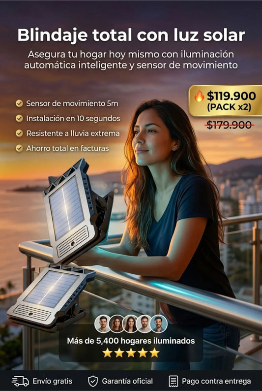 SOLARCLIP LED - LUZ DE EXTERIOR PORTATIL X2 UNIDADES