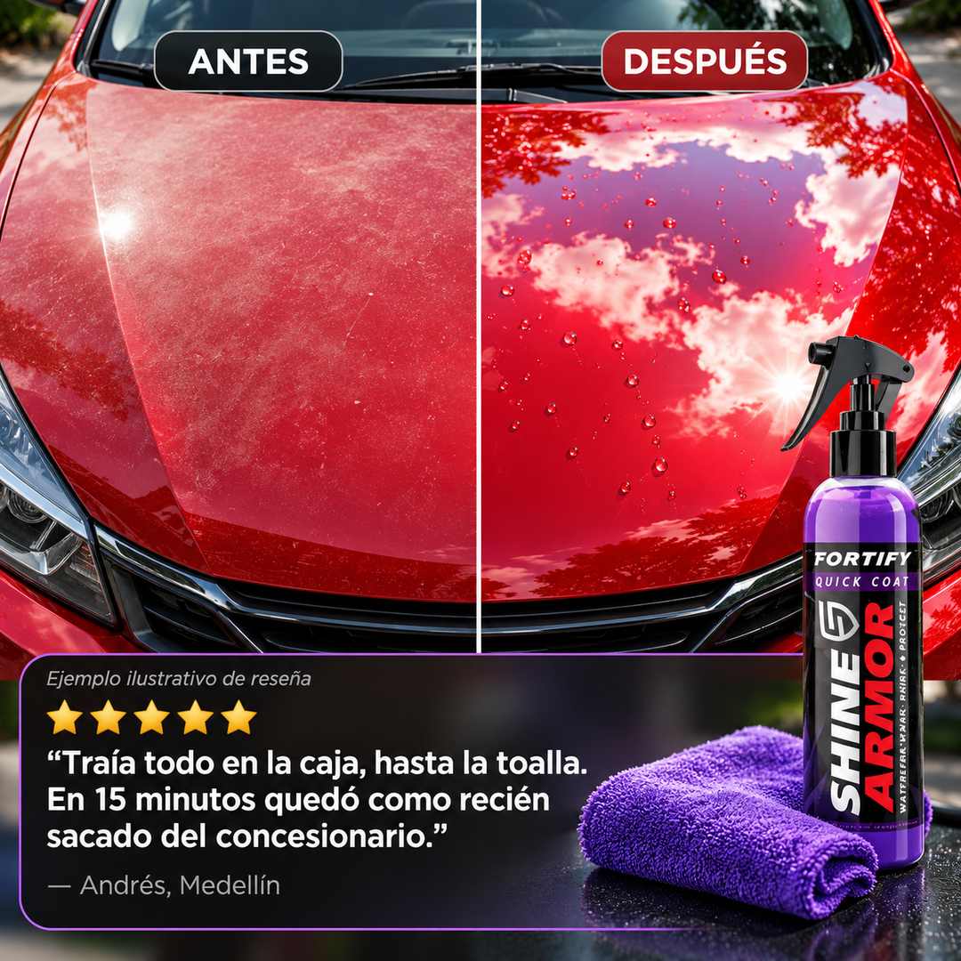 Kit Cerámico 3 en 1 para Carro - Brillo sin Manguera - Lleva 2 Kits